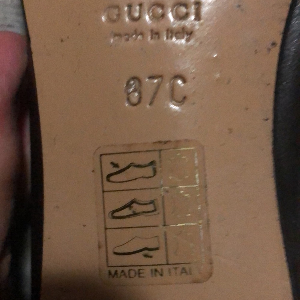 TODAY ONLY:Authentic GUCCI Penny Loafer Brown Leather Shoes Size 37C Made Italy - Picture 7 of 13